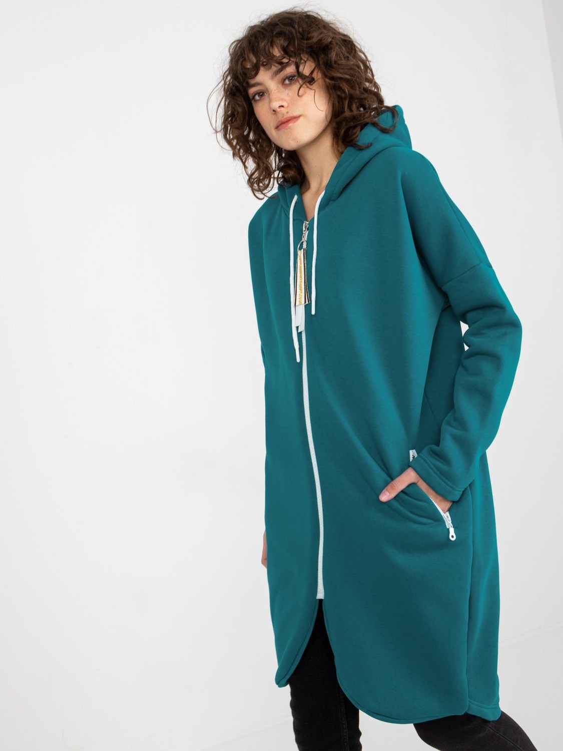 Basic Navy Long Hoodie by Stunning