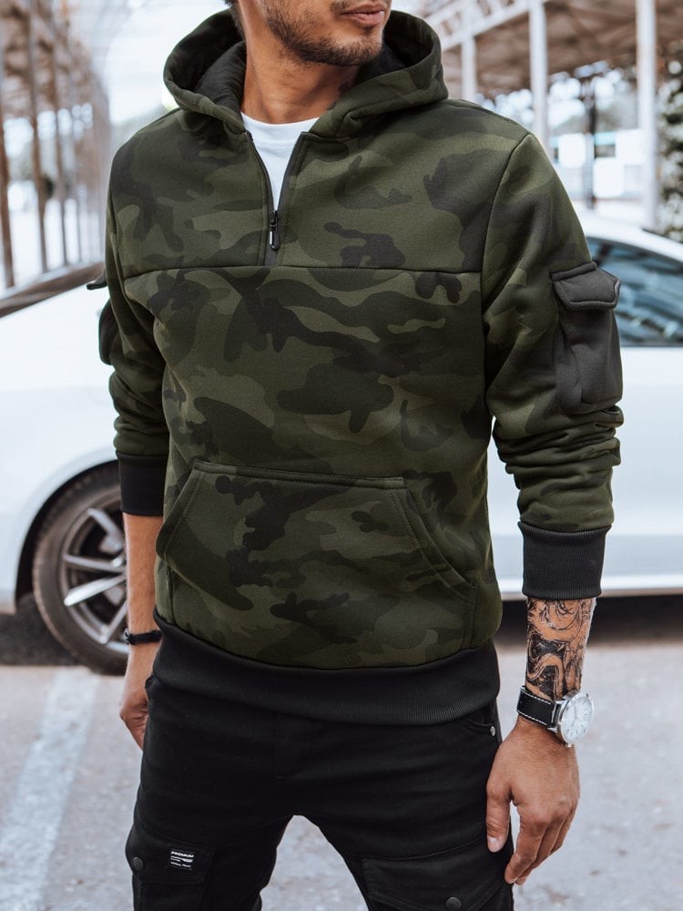 Men's Camo Hoodie Dstreet Green