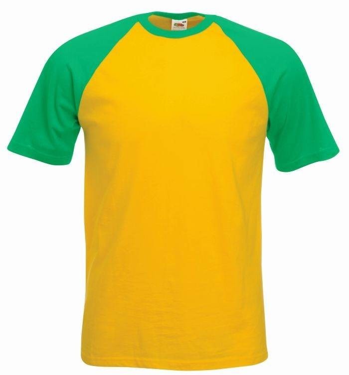 Yellow Baseball Fruit of the Loom T-shirt