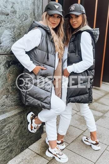 Dark grey women's double-sided vest ONADE Dstreet