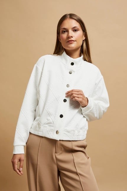 Sweatshirt with decorative buttons