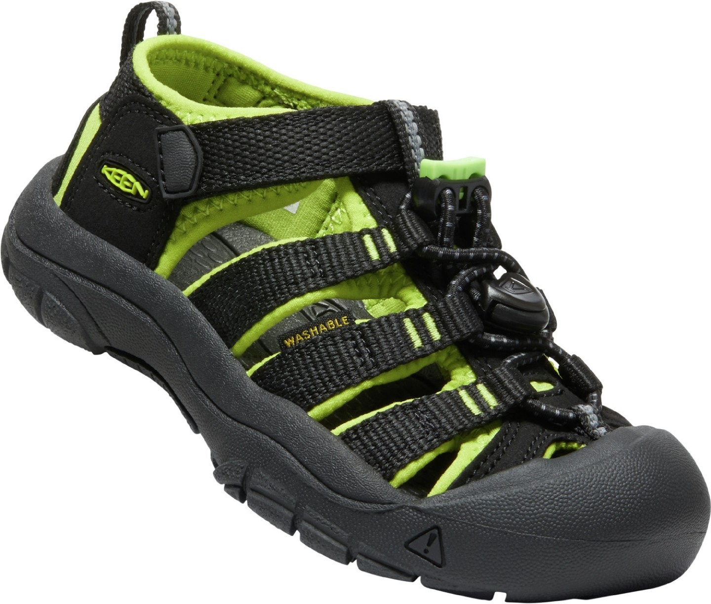 Keen NEWPORT H2 CHILDREN black/lime green