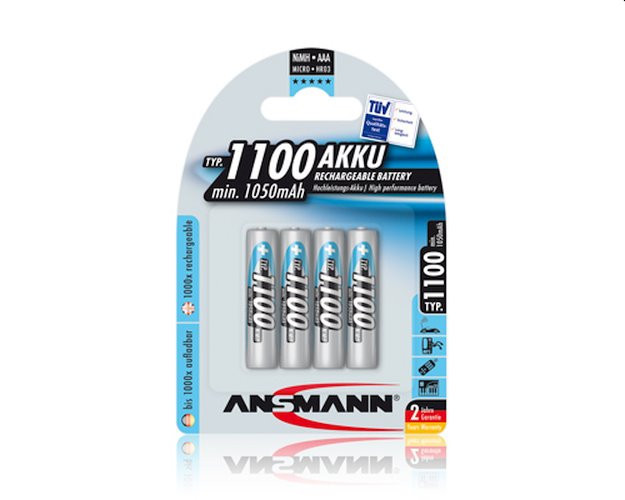 Ansmann akumulátor AAA NiMH 1100 mAh (4 ks)