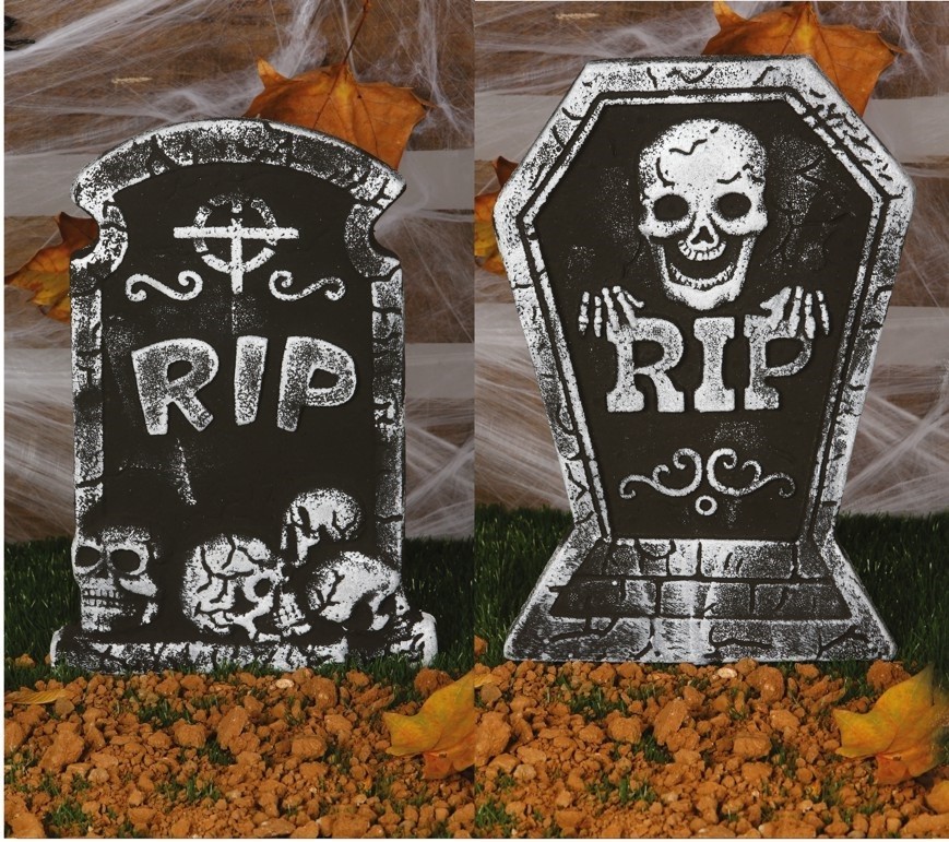 Guirca Halloweenska dekorácia - Náhrobný kameň 38 x 27 cm