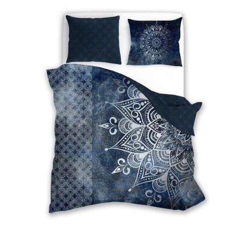 Povlečení ze saténové bavlny Pure Sateen 140x200 cm modré