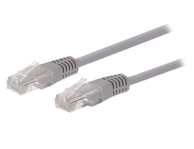 C-TECH kábel patchcord Cat5e, UTP, sivý, 1m
