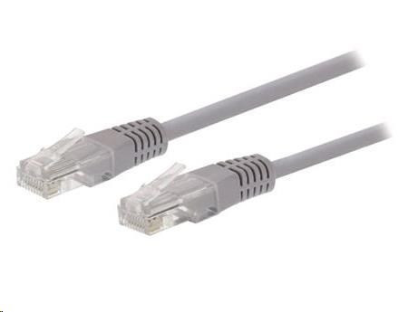 Kábel C-TECH patchcord Cat5e, UTP, sivý, 25m