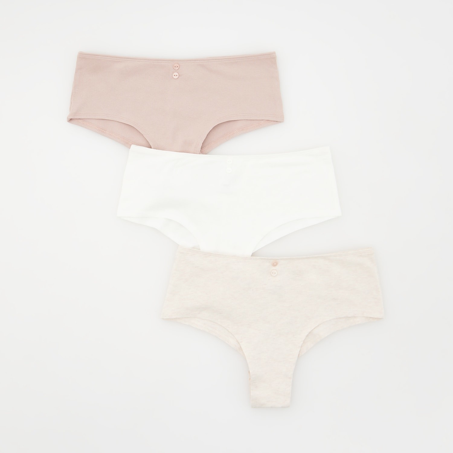 Reserved - Súprava 3 nohavičiek boyshorts - Ružová