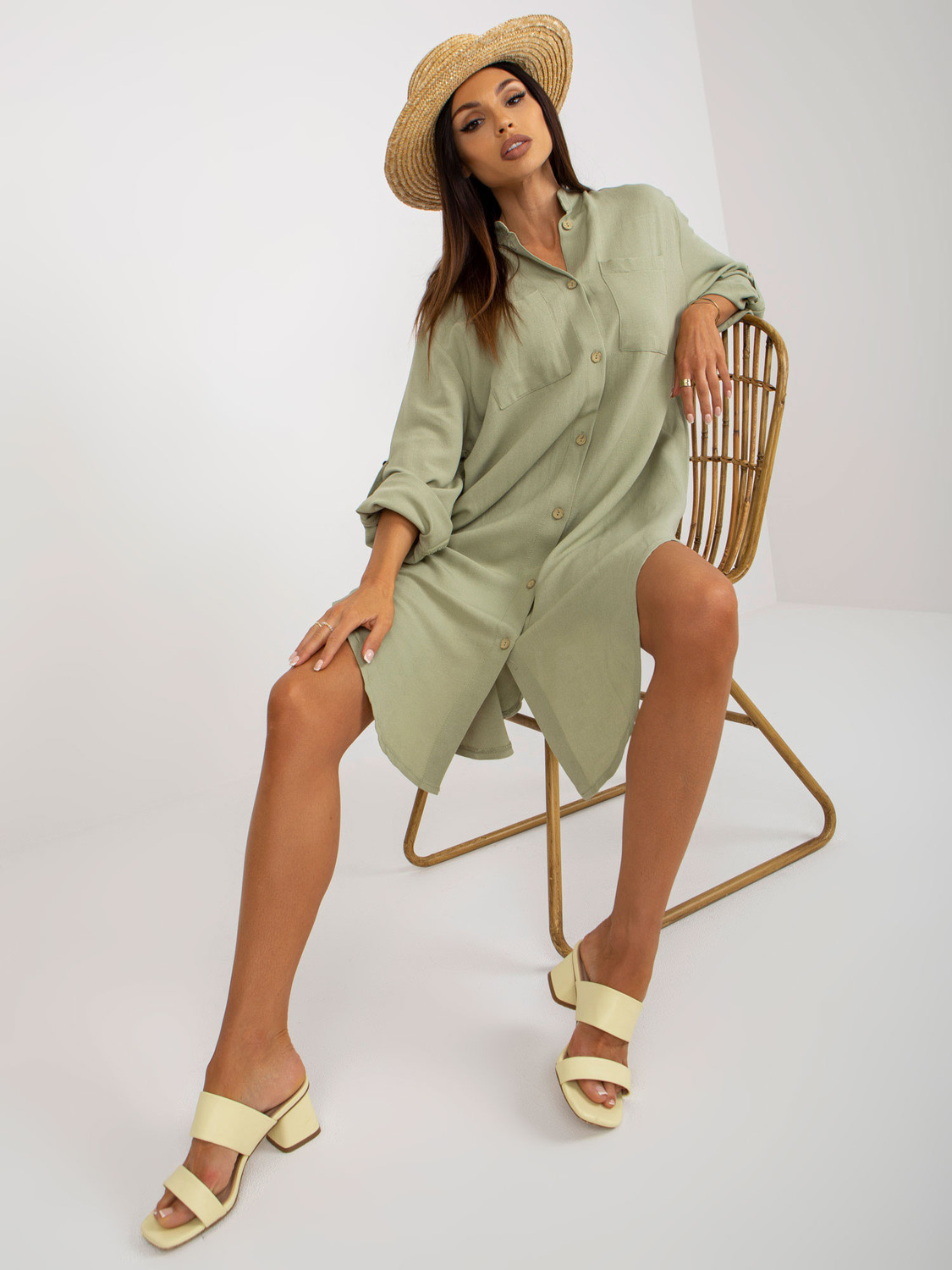 TW SK BE 199D šaty.85P pistácie S/M