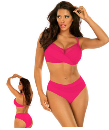 Dámske dvojdielne plavky Fashion 18 S940FA18-2d tm. ružové - Self 44C