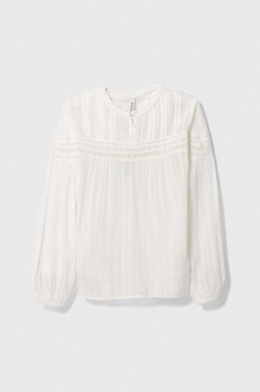 Detská blúzka Pepe Jeans biela farba