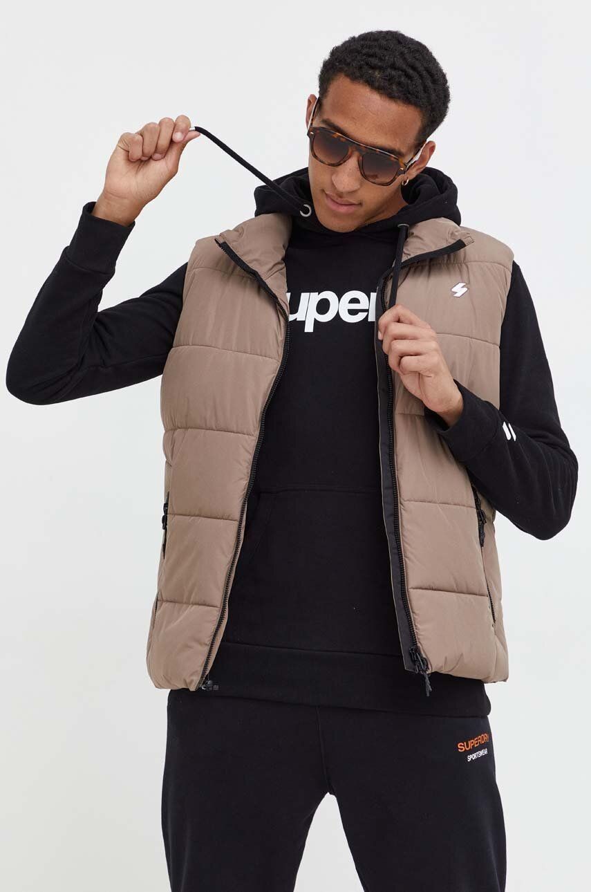 Vesta Superdry pánsky, béžová farba, zimný