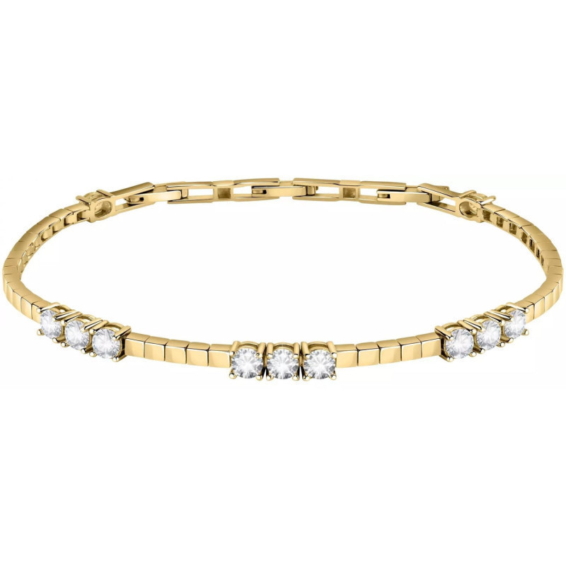 Morellato Trblietavý pozlátený náramok s čírymi zirkónmi Scintille SAQF29