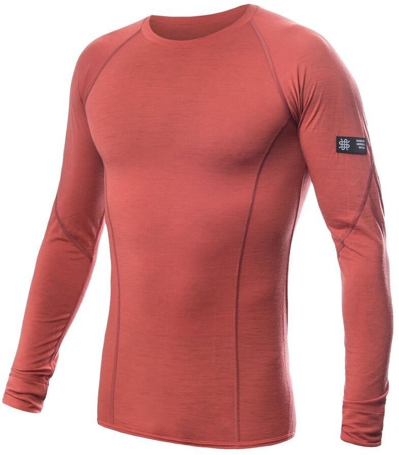 Sensor Merino Active pánské triko dl.rukáv terracotta