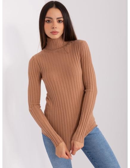 Dámsky sveter s rolákom NOEBA žltý