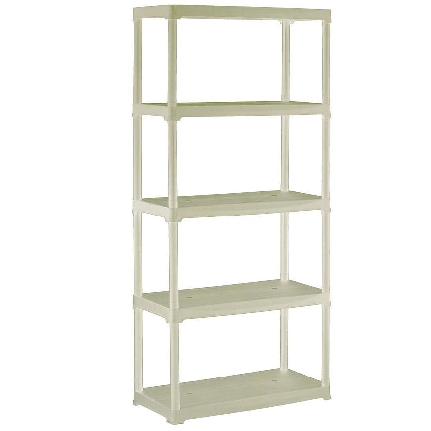 Regal plastový T60/5E écru 176x80x40cm – 5 polic/30kg