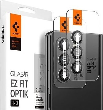 Spigen Glass tR EZ Fit Optik Pro 2 Pack Black Samsung Galaxy Z Fold5