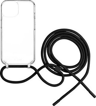FIXED Pure Neck AntiUV s čiernou šnúrkou na krk pre Apple iPhone 15