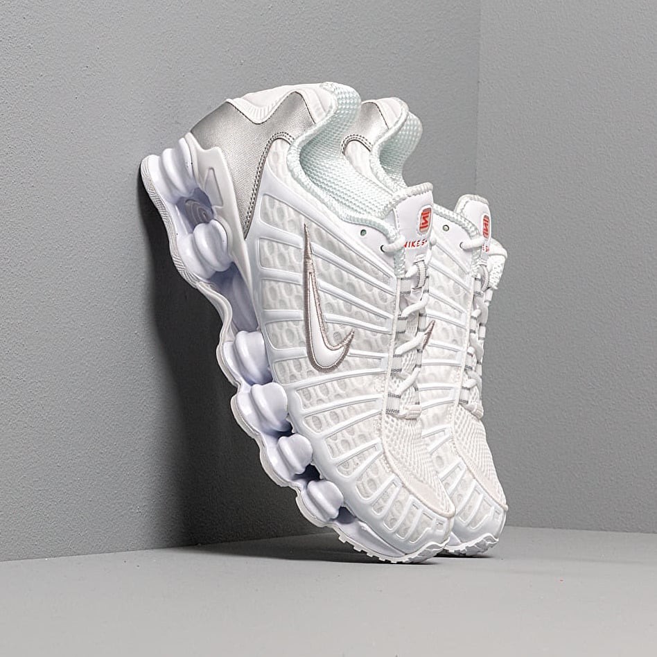 Nike W Shox TL White/ White-Metallic Silver-Max Orange