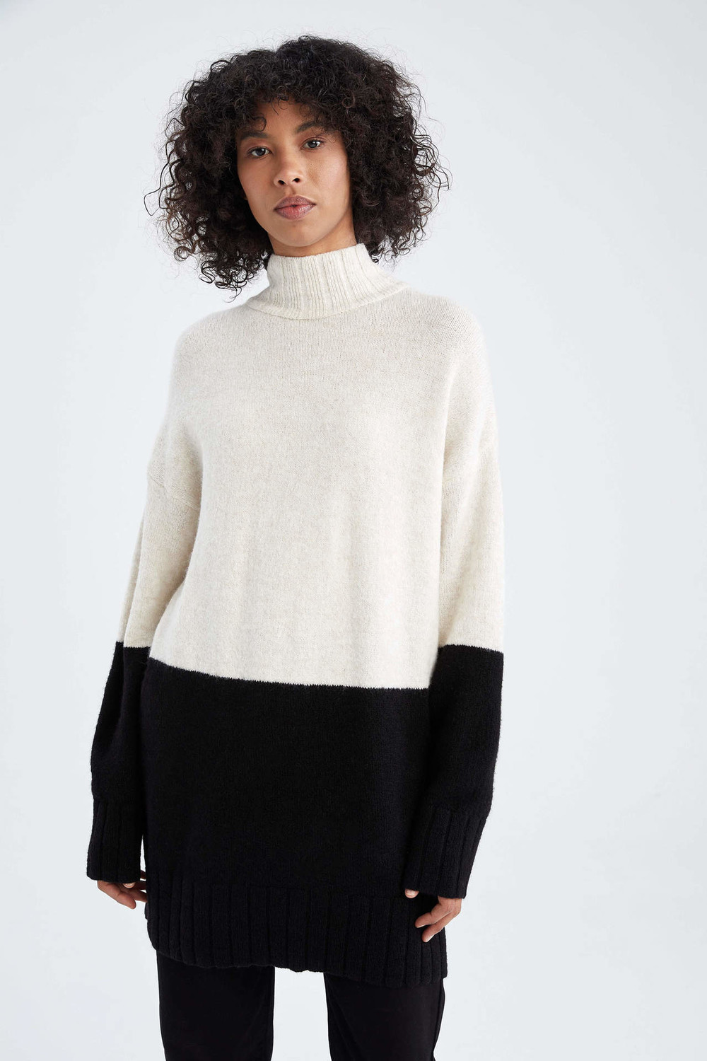 DEFACTO Regular Fit Half Turtleneck Tunic