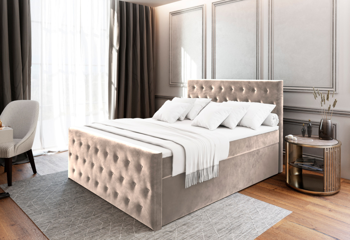 Expedo Čalúnená posteľ boxspring FENFI, 140x200, casablanca 4