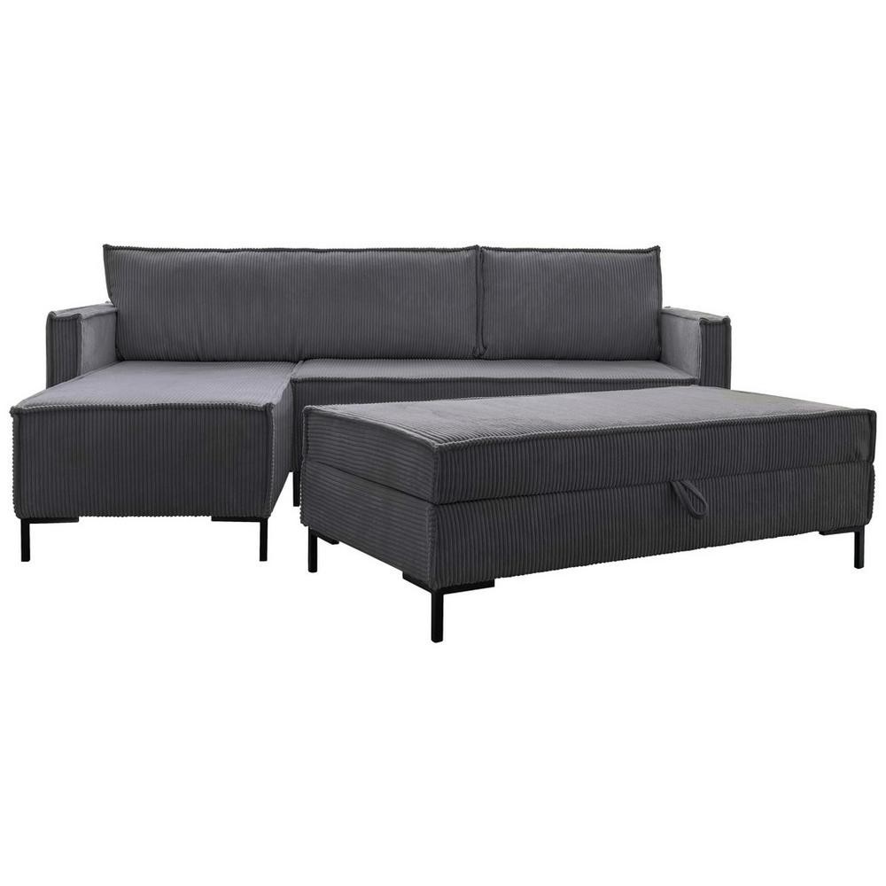 Rohová Sedacia Súprava Lincoln, Sivá