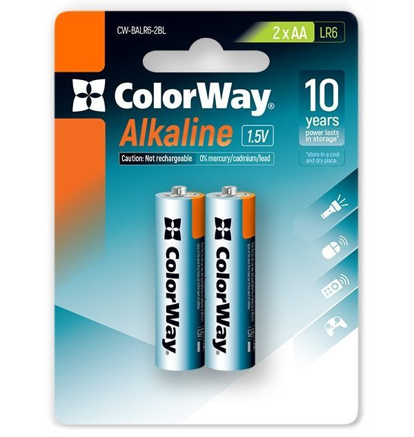 Colorway alkalická batéria AA/ 1.5V/ 2ks v balení/ Blister