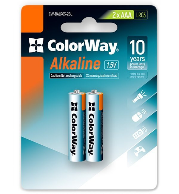 Colorway alkalická batéria AAA/ 1.5V/ 2ks v balení/ Blister