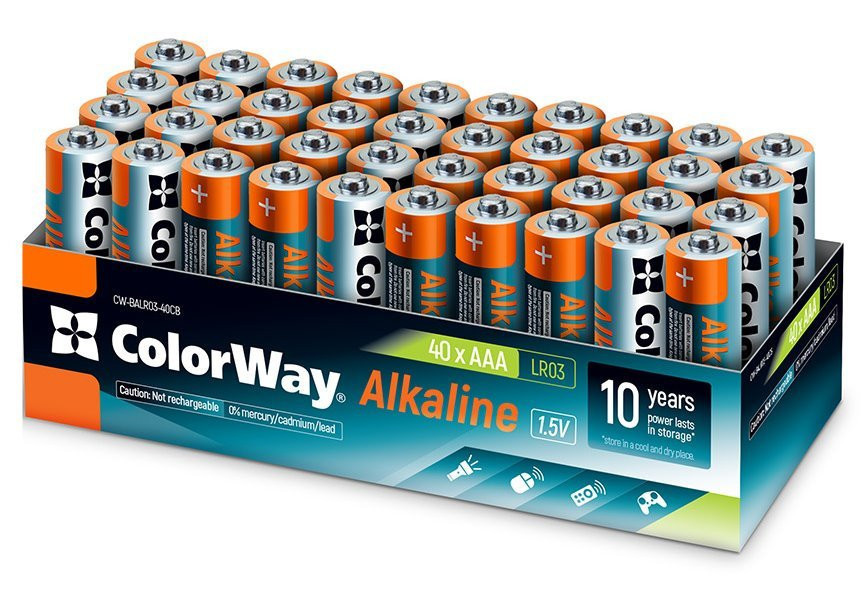 Colorway alkalická batéria AAA/ 1.5V/ 40ks v balení