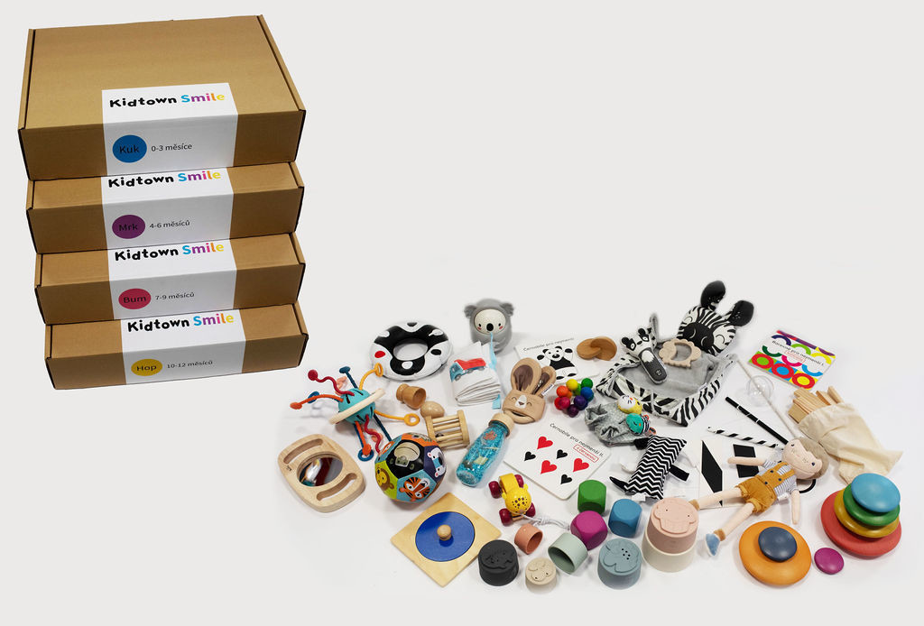 Předplatné Kidtown Smile (placené postupně)  8 799 Kč celkem (2 499 Kč za první tři sety a čtvrtý jen za 1 299 Kč tj. se slevou 1 200 Kč)