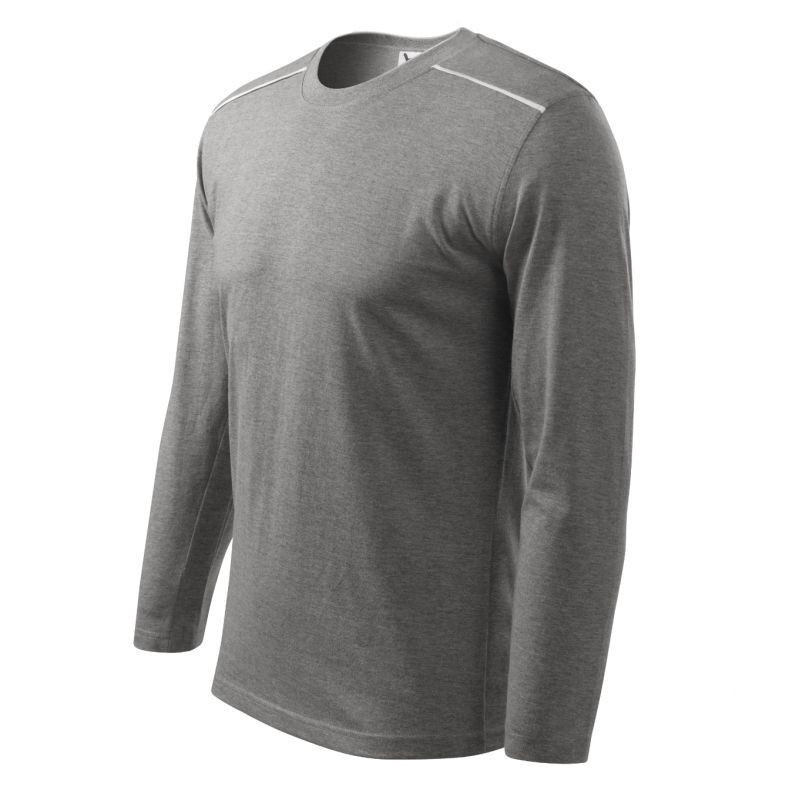 Mafini Tričko s dlhým rukávom M MLI-11212 tmavo šedá melanžová 3XL