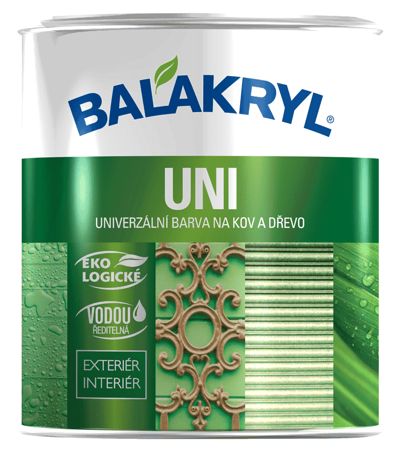 BALAKRYL UNI satén - Univerzálna vrchná farba RAL 6002 - listová zelená 0,7 kg