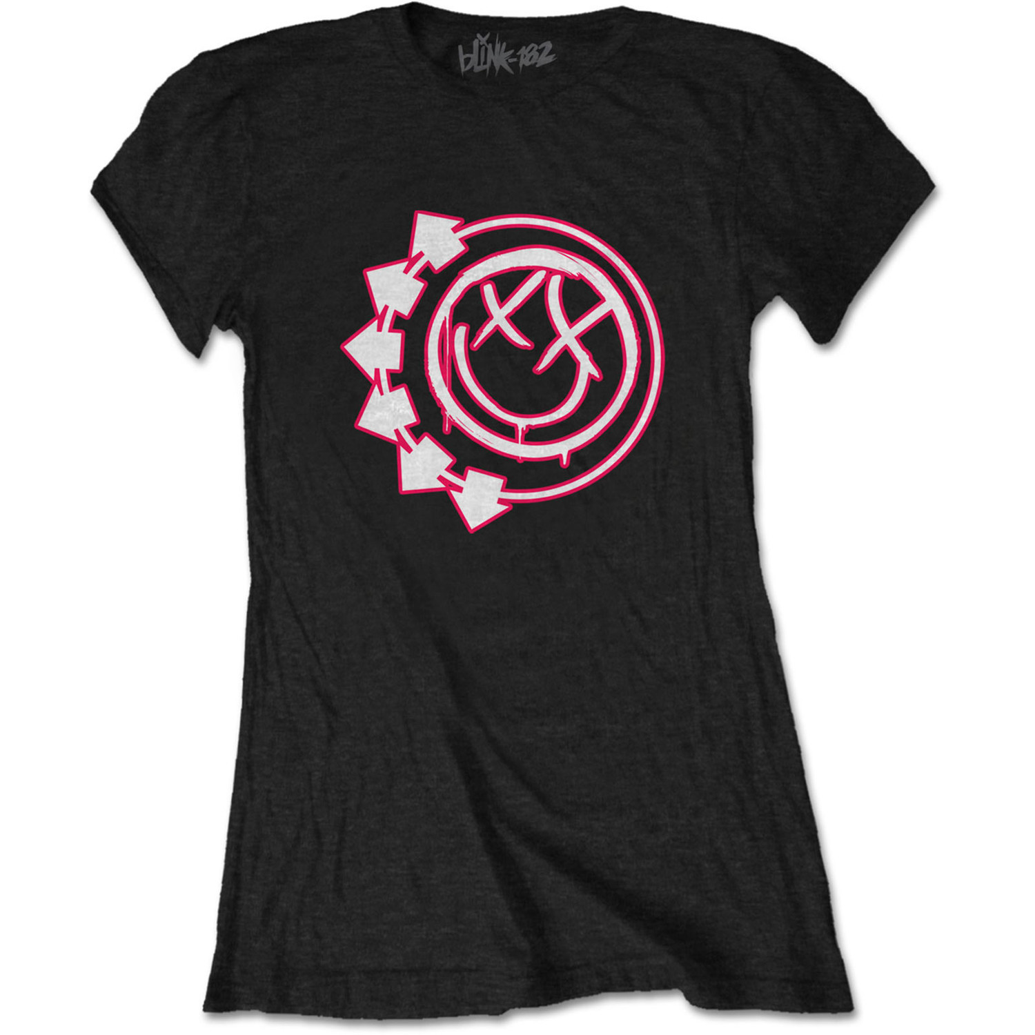 RockOff Dámske bavlnené tričko BLINK-182: Six arrow smile - čierne Veľkosť: XS
