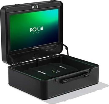 POGA Arc – Cestovný kufor s LCD monitorom pre herné konzoly, čierny