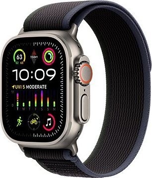 Apple Watch Ultra 2 49 mm titánové puzdro s čierno-modrým trailovým ťahom – S/M