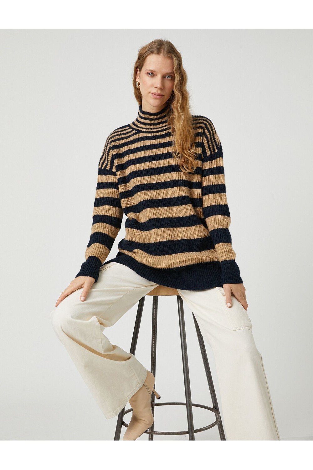Koton Oversized Turtleneck Sweater Long Sleeve