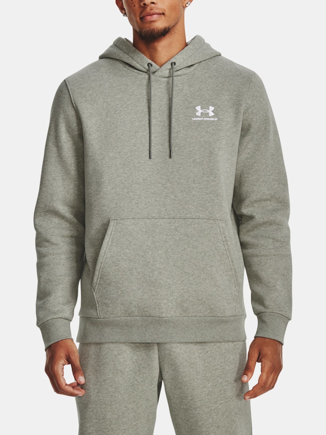 Under Armour Sweatshirt UA Essential Fleece Hoodie-GRN - Men