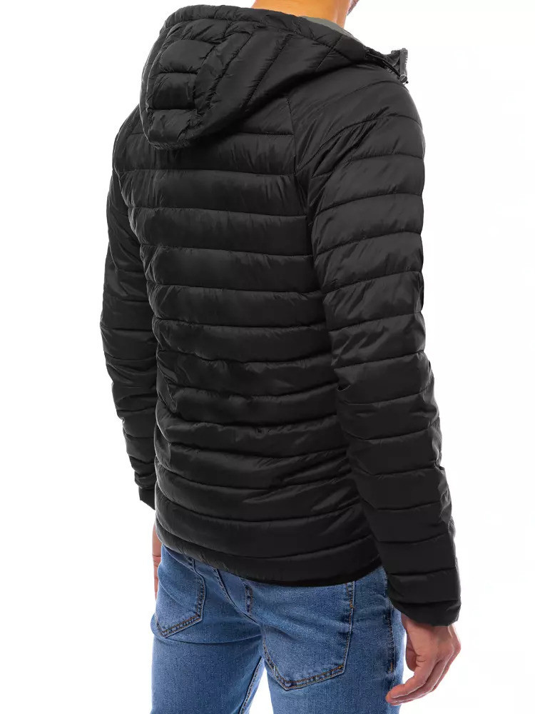 Men's Quilted Black Jacket Dstreet