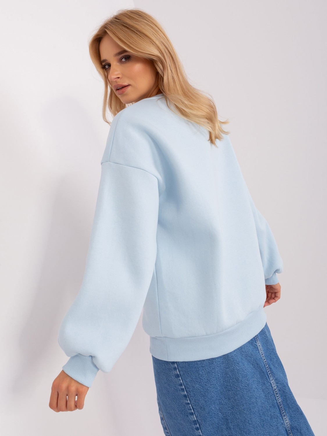 Light blue insulated hoodie