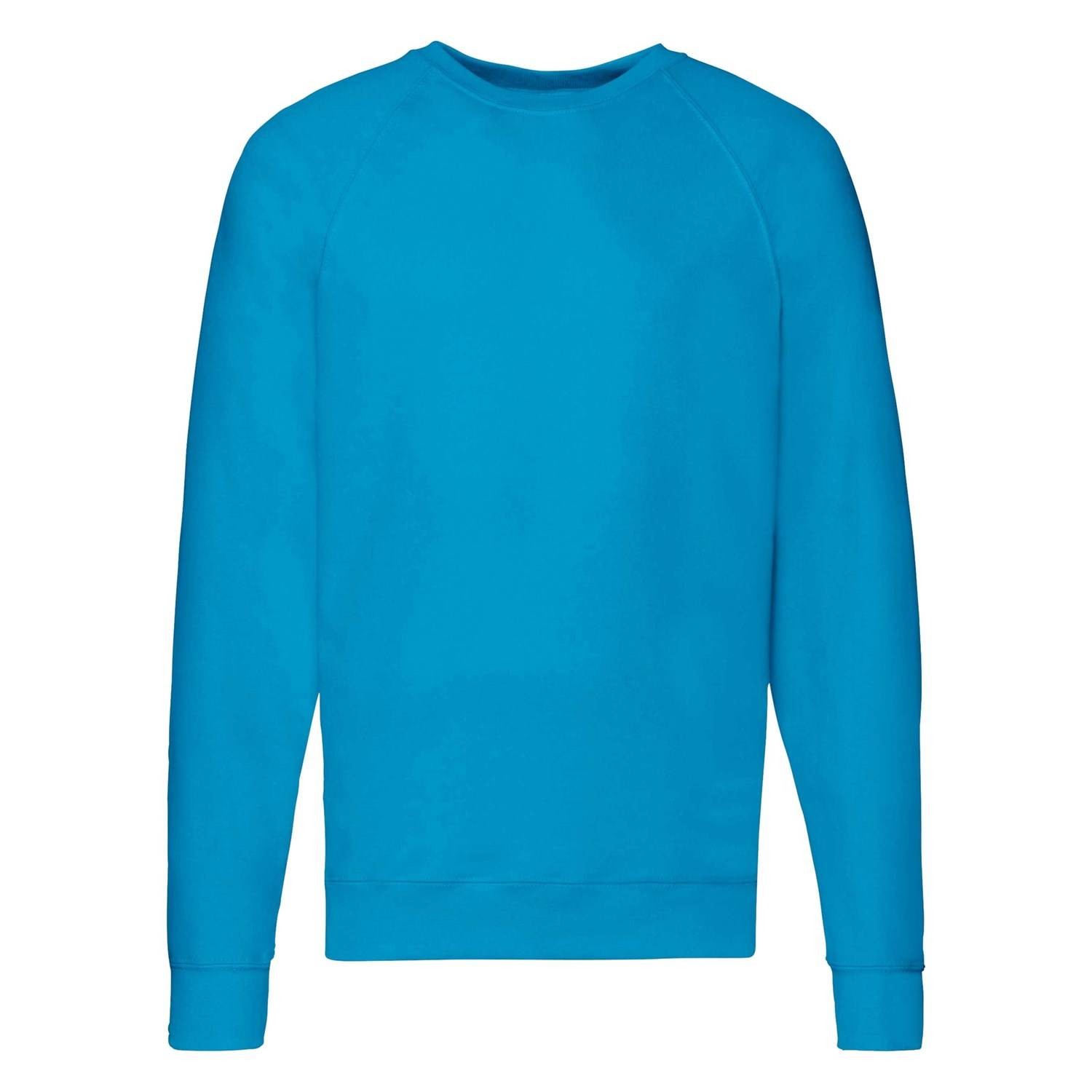 Blue Men's Sweatshirt Lightweight Raglan Sweat Fruit of the Loom