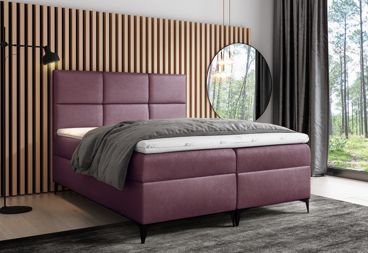 Expedo Čalúnená posteľ boxspring GRETA + topper, 180x200, fancy 63