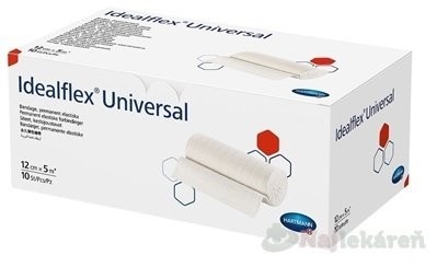 Idealflex universal obväz trvalo elastický, 12 cm x 5 m, 10 ks