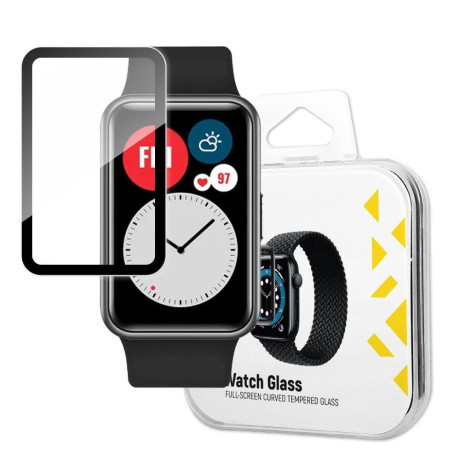 MG Watch Glass ochranné sklo na Huawei Watch Fit, čierne