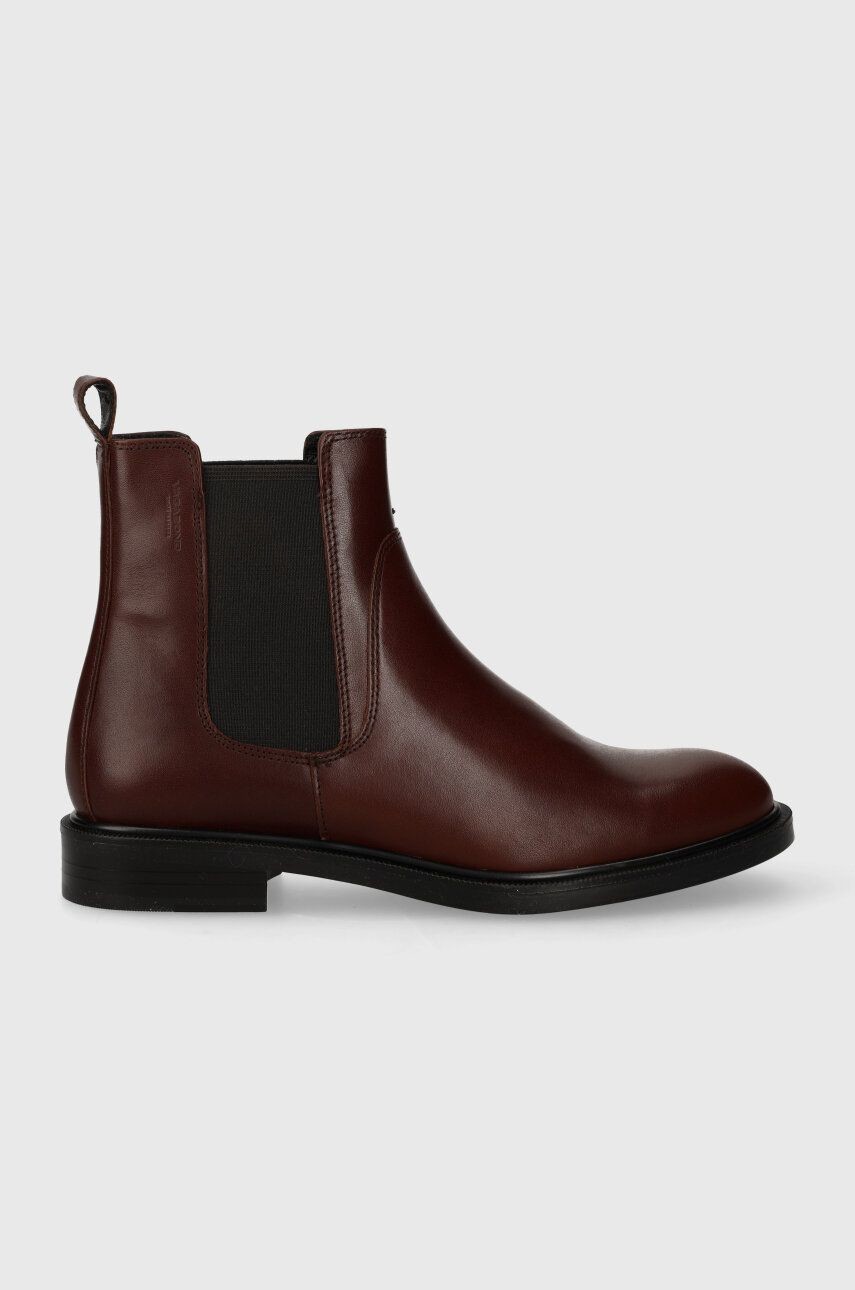 Kožené topánky chelsea Vagabond Shoemakers AMINA dámske, červená farba, na plochom podpätku, 5603.001.27