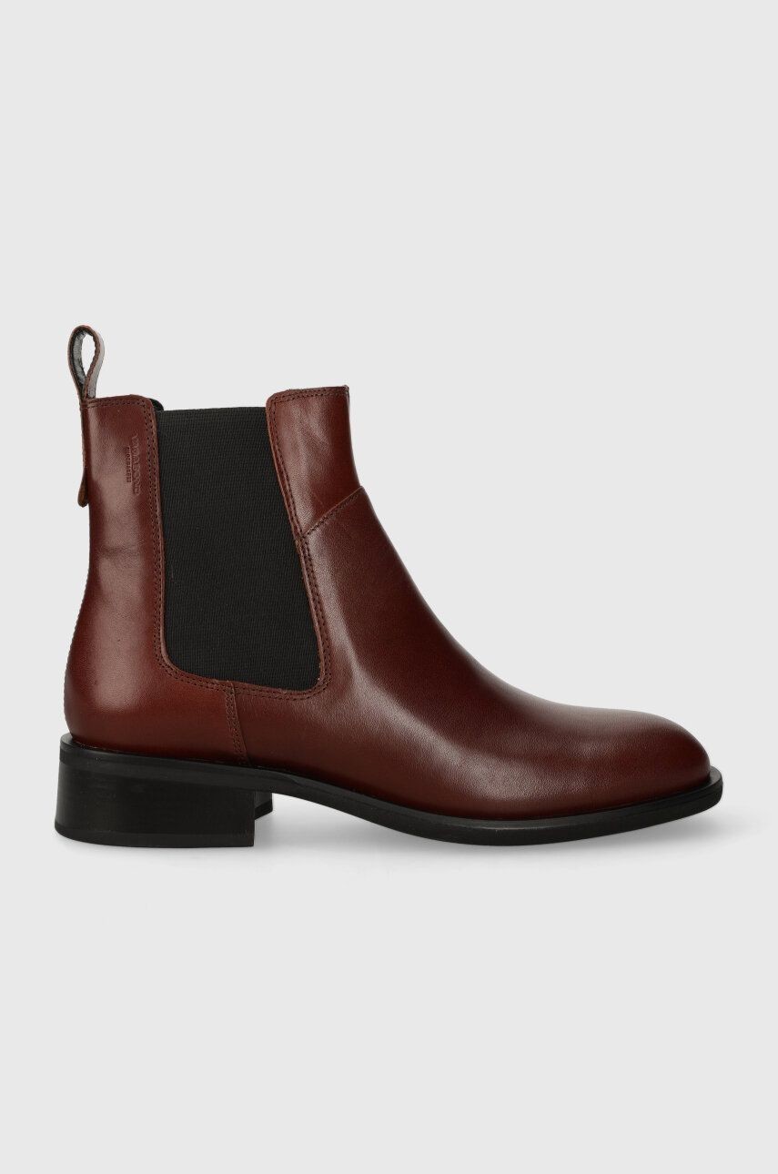 Kožené topánky chelsea Vagabond Shoemakers SHEILA dámske, červená farba, na plochom podpätku, 5635.201.27