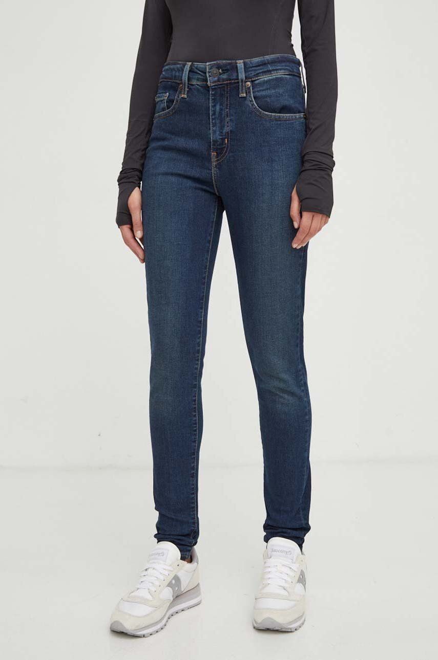 Rifle Levi's 721 HIGH RISE SKINNY dámske, tmavomodrá farba