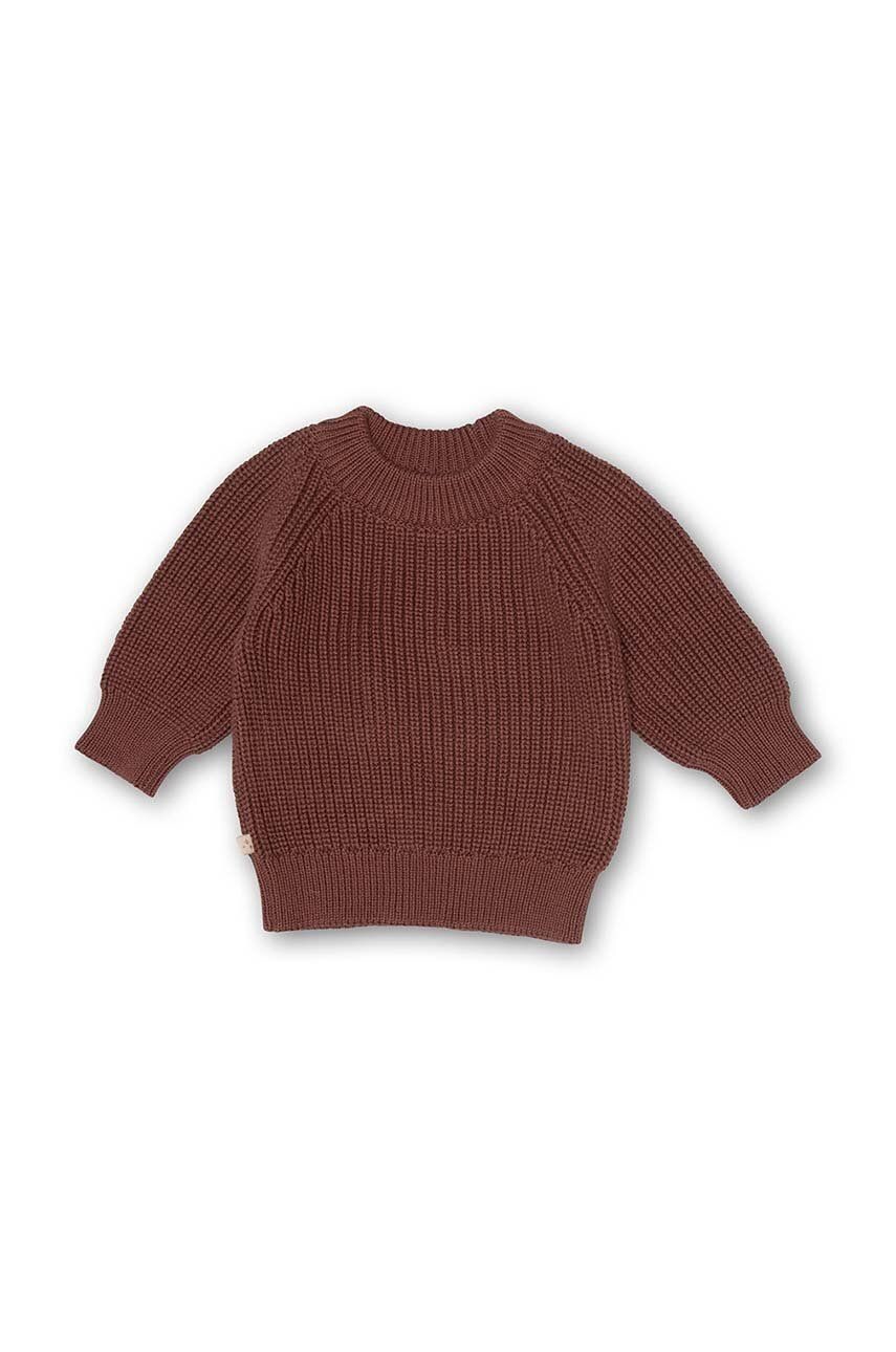 Sveter pre bábätká That's mine 027995 Flo Sweater hnedá farba, teplý