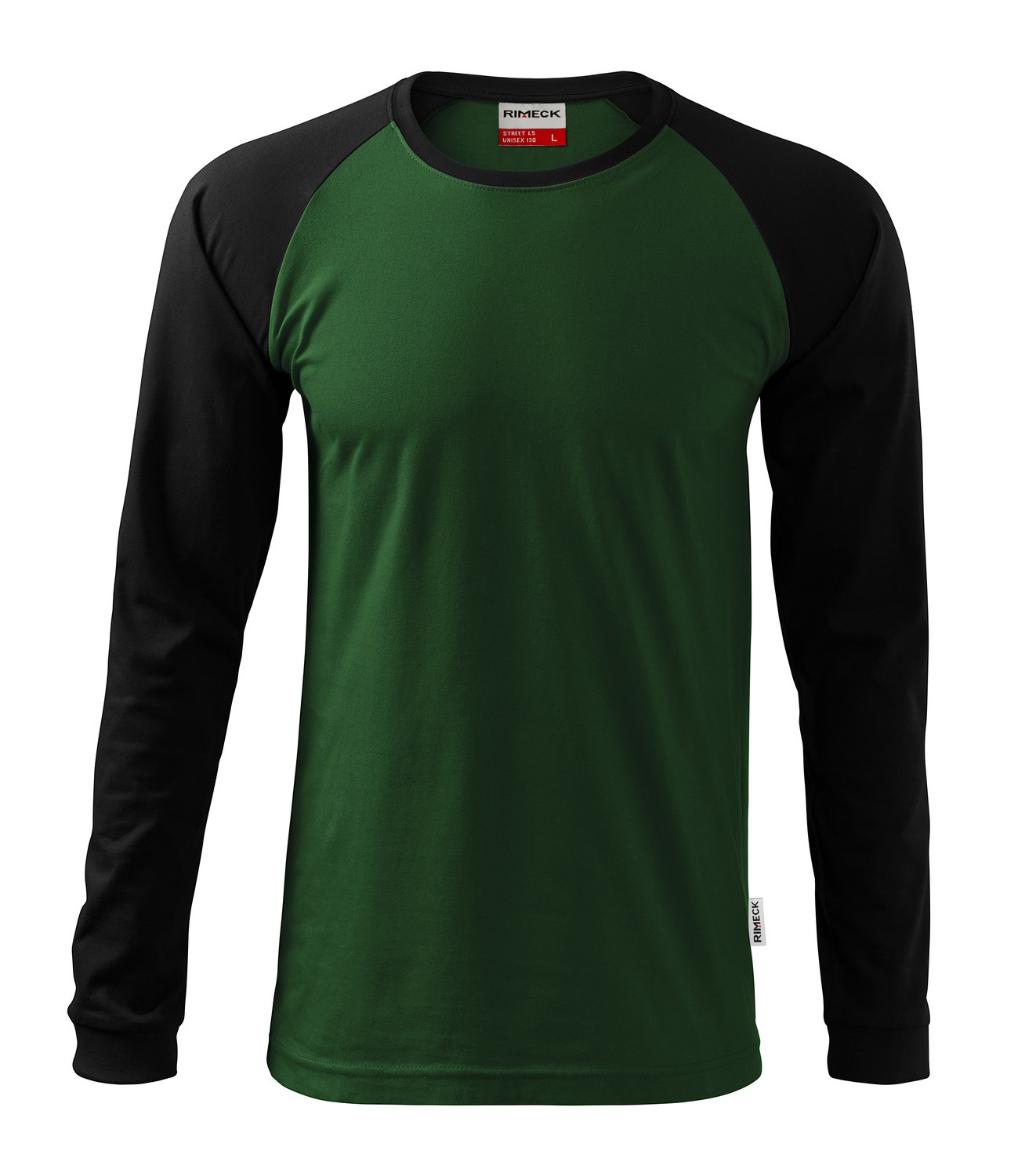 Tričko unisex Malfini Street Long Sleeve - tmavo zelené, XL