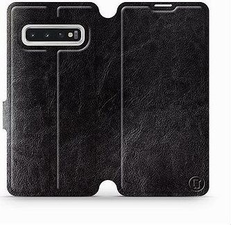 Flipové puzdro na mobil Samsung Galaxy S10 vo vyhotovení Black&Gray so sivým vnútrom