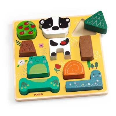 Puzzle & stavebnica 2v1 - Veselé zvieratká